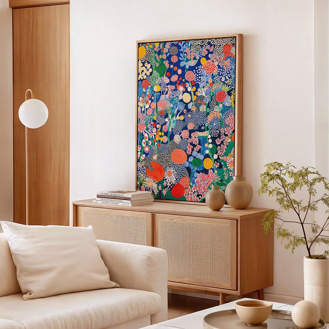 Abstract Floral Art Print, Yayoi Kusama-Inspired - Image 2