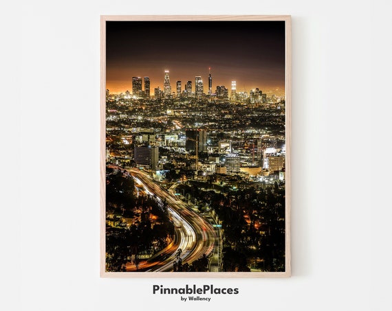 Los Angeles Downtown Skyline Poster Travel Photography File