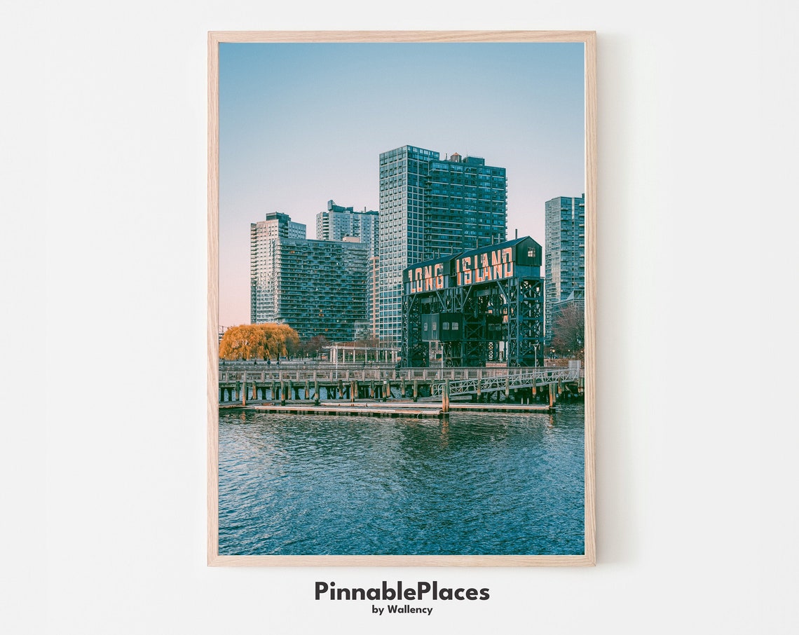 Long Island Cityscape Photo New York Travel Poster File