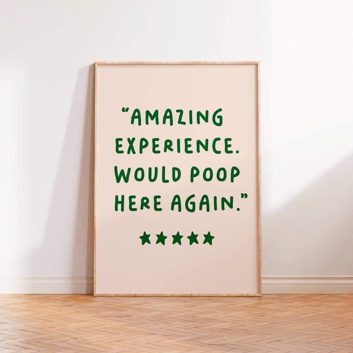 Amazing Experience Would Poop Here Again Funny Bathroom Quote Poster - Image 2