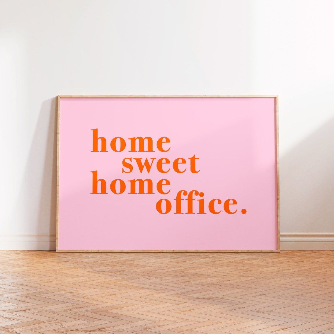 Home Sweet Home Office Pink Red Serif Typography Quote Poster Gift - Image 2