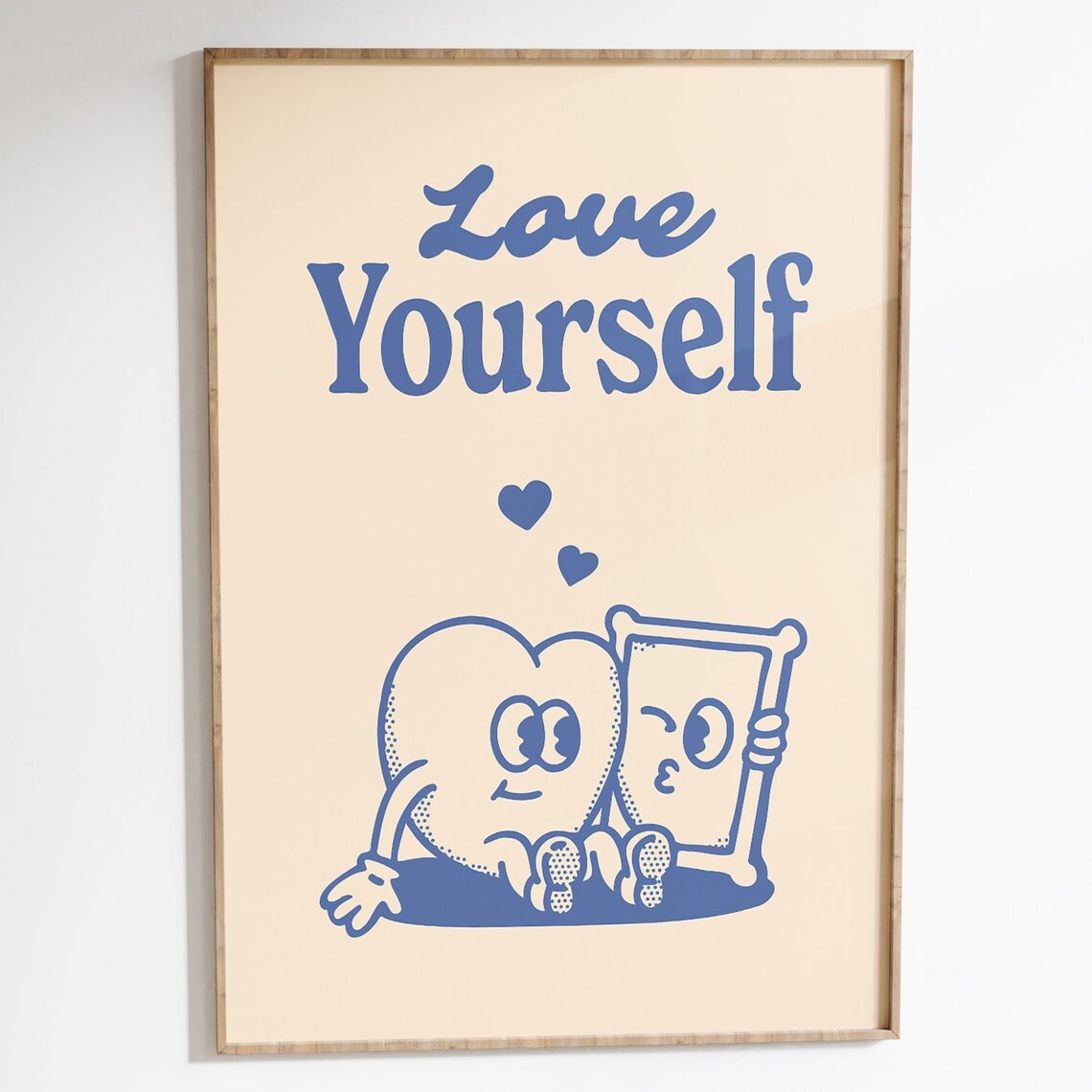 Love Yourself Retro Quote Art Print