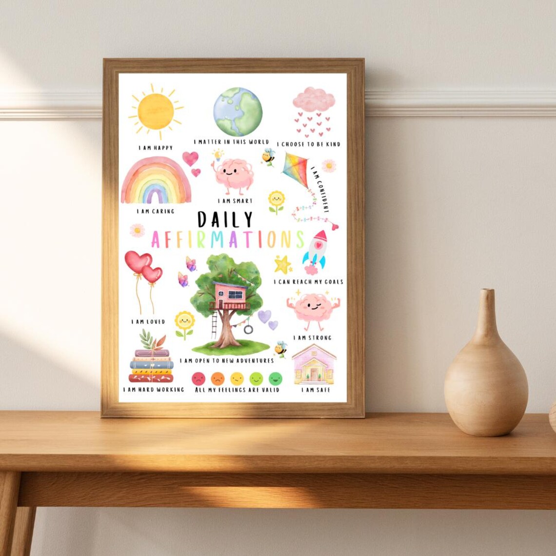 Kids Daily Affirmations Art Print, Montessori Classroom - Image 2