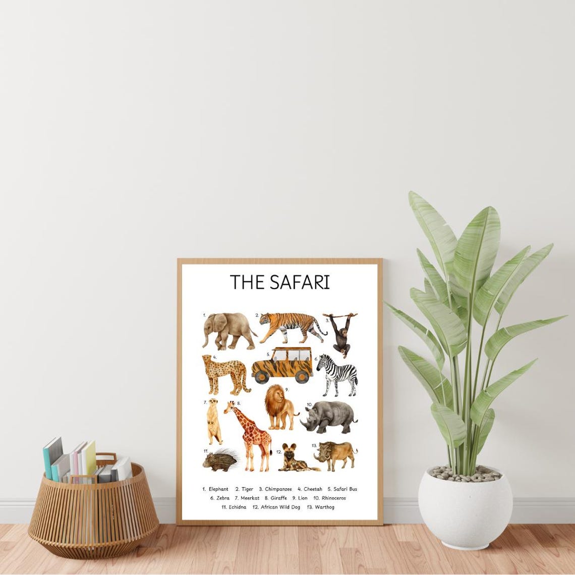 The Safari Animals Educational Chart Kids Safari Animal Poster - Image 3