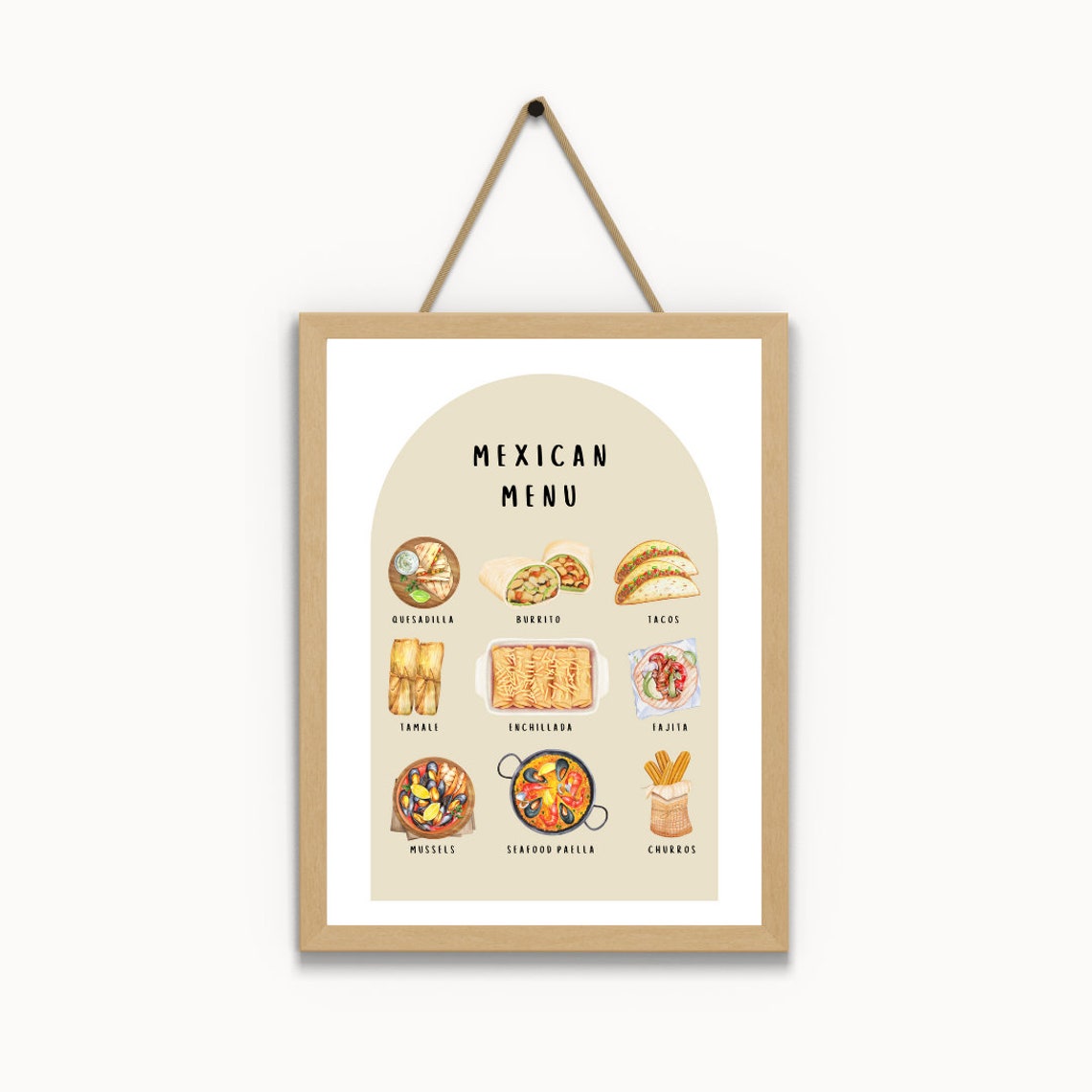 Mexican Menu Pretend Play Poster for Kids Play Kitchen and Restaurant - Image 3