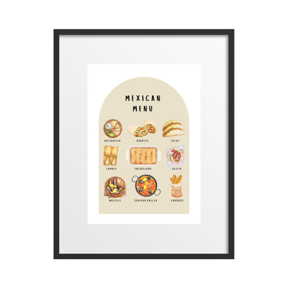 Mexican Menu Pretend Play Poster for Kids Play Kitchen and Restaurant - Image 2