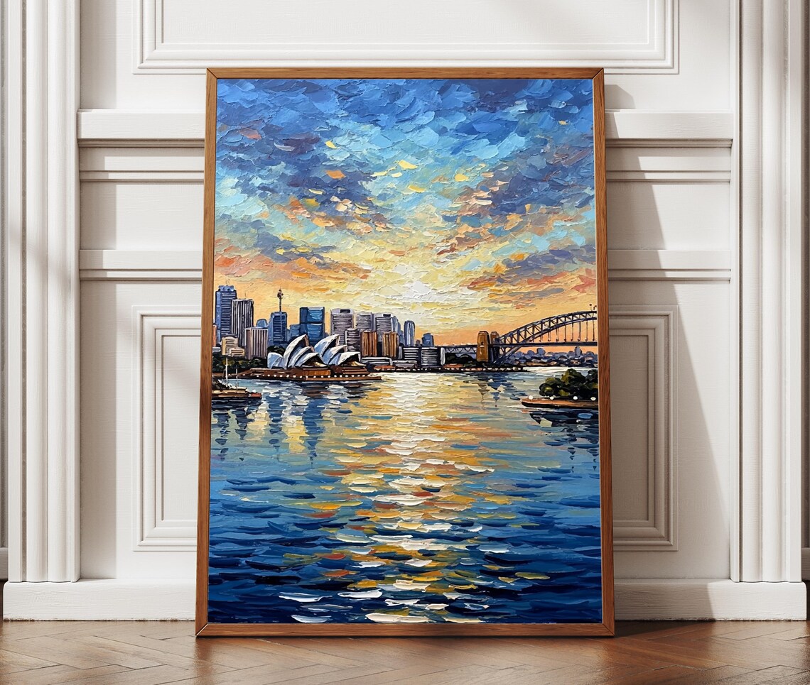 Sydney Opera House Sunset View Travel Poster