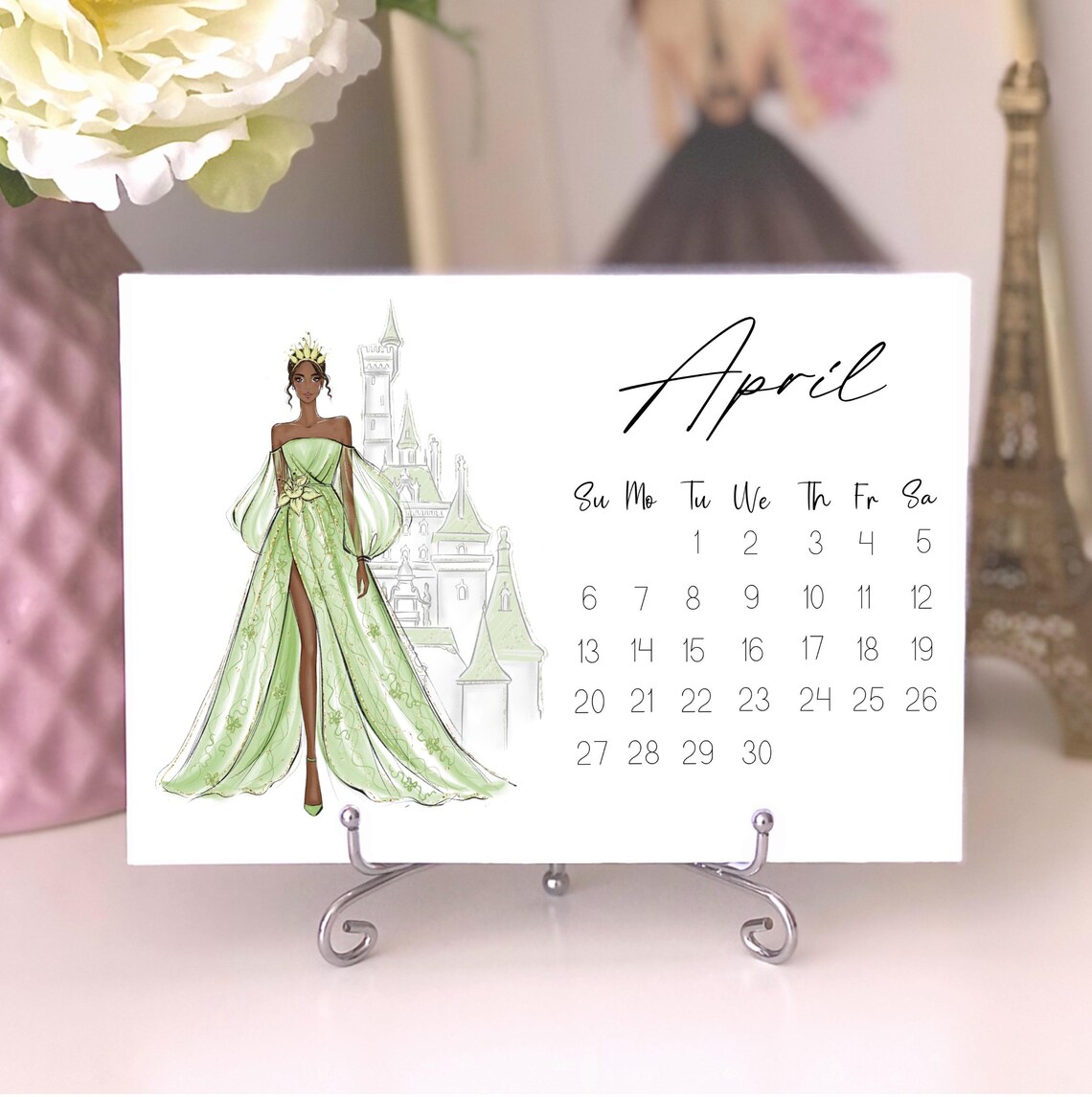 Princess Calendar 2025 Fashion Illustrated Art Print - Image 2