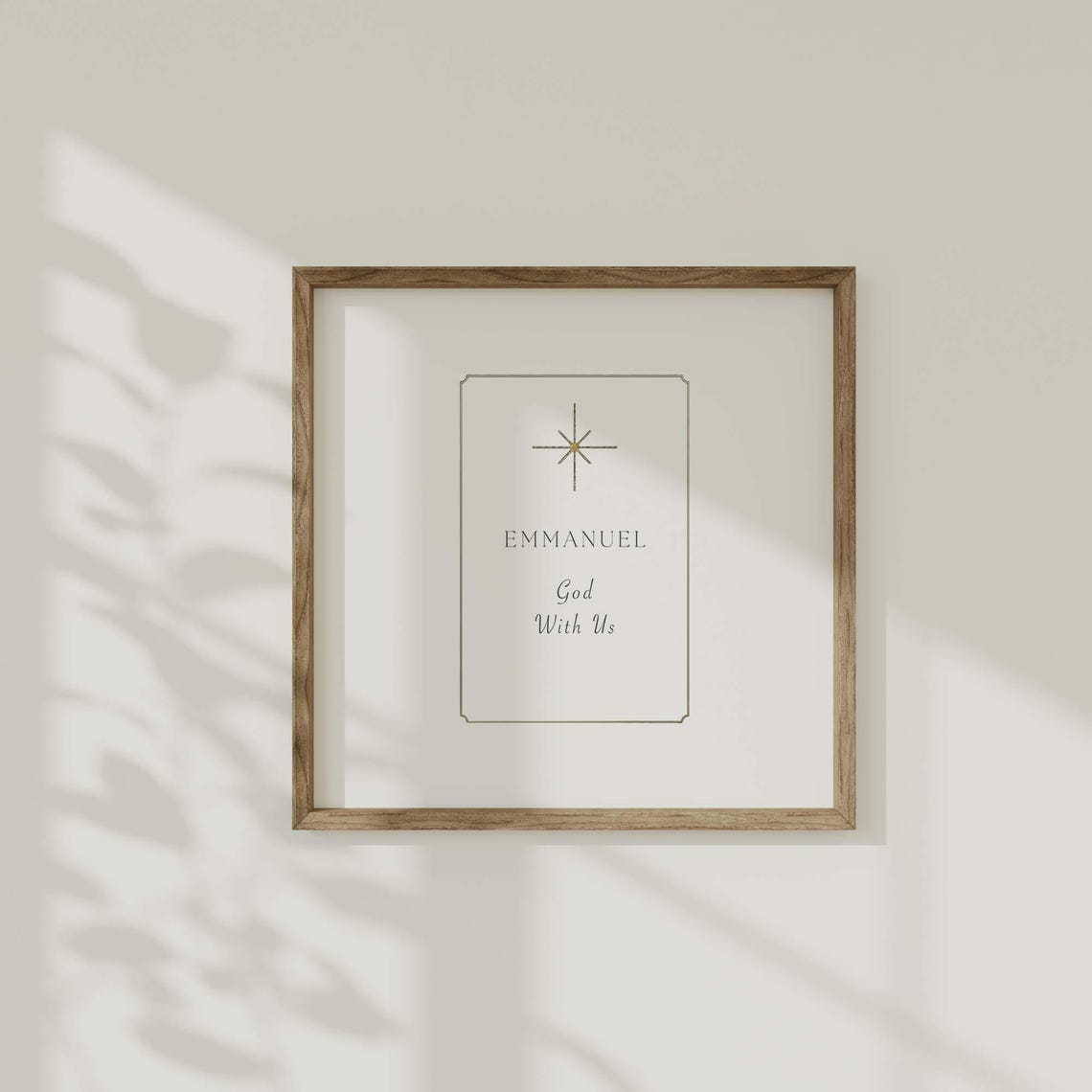 Emmanuel God With Us Star Minimalist Christmas Bible Verse Poster - Image 2