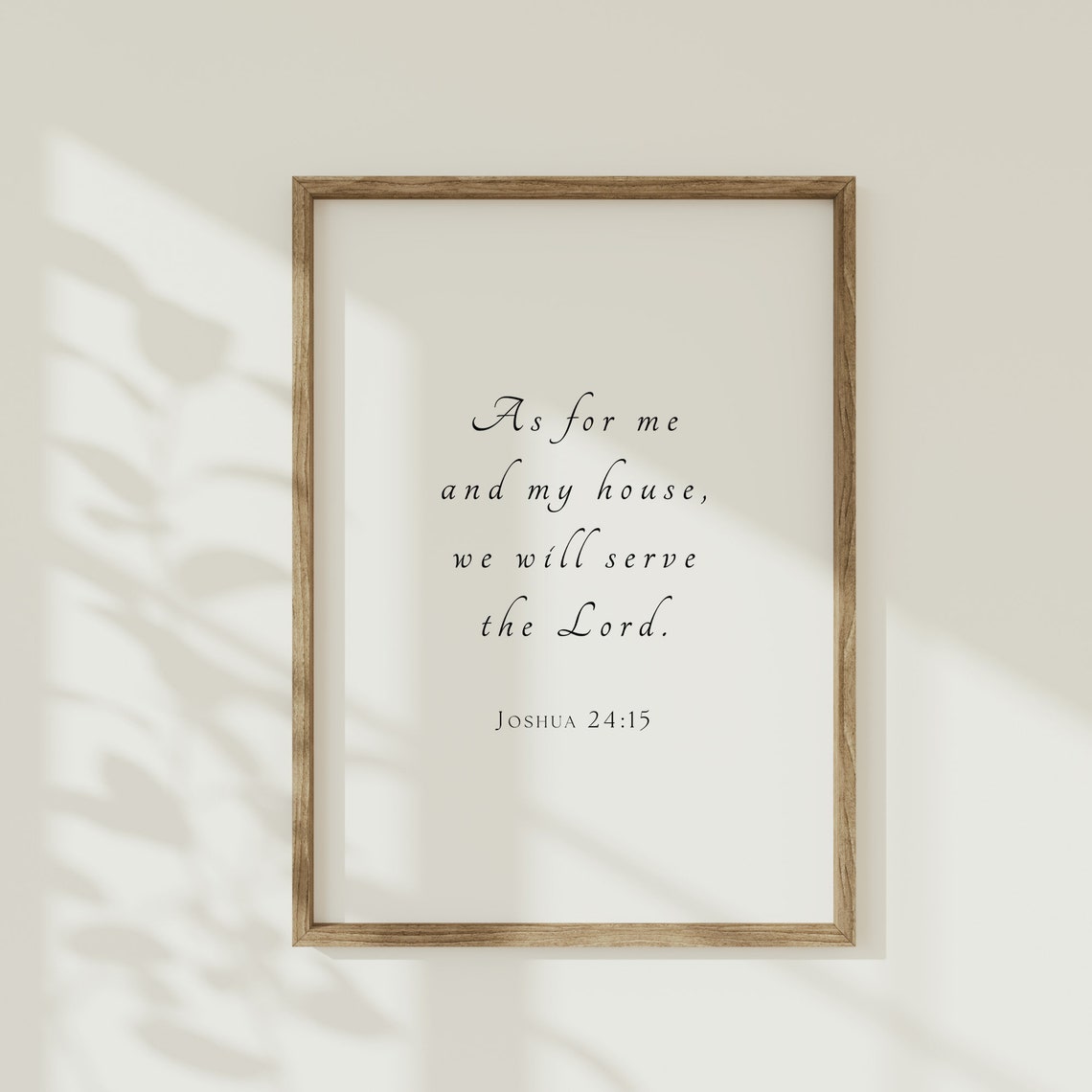 As For Me And My House Joshua 24 15 Bible Verse Christian Wall Art