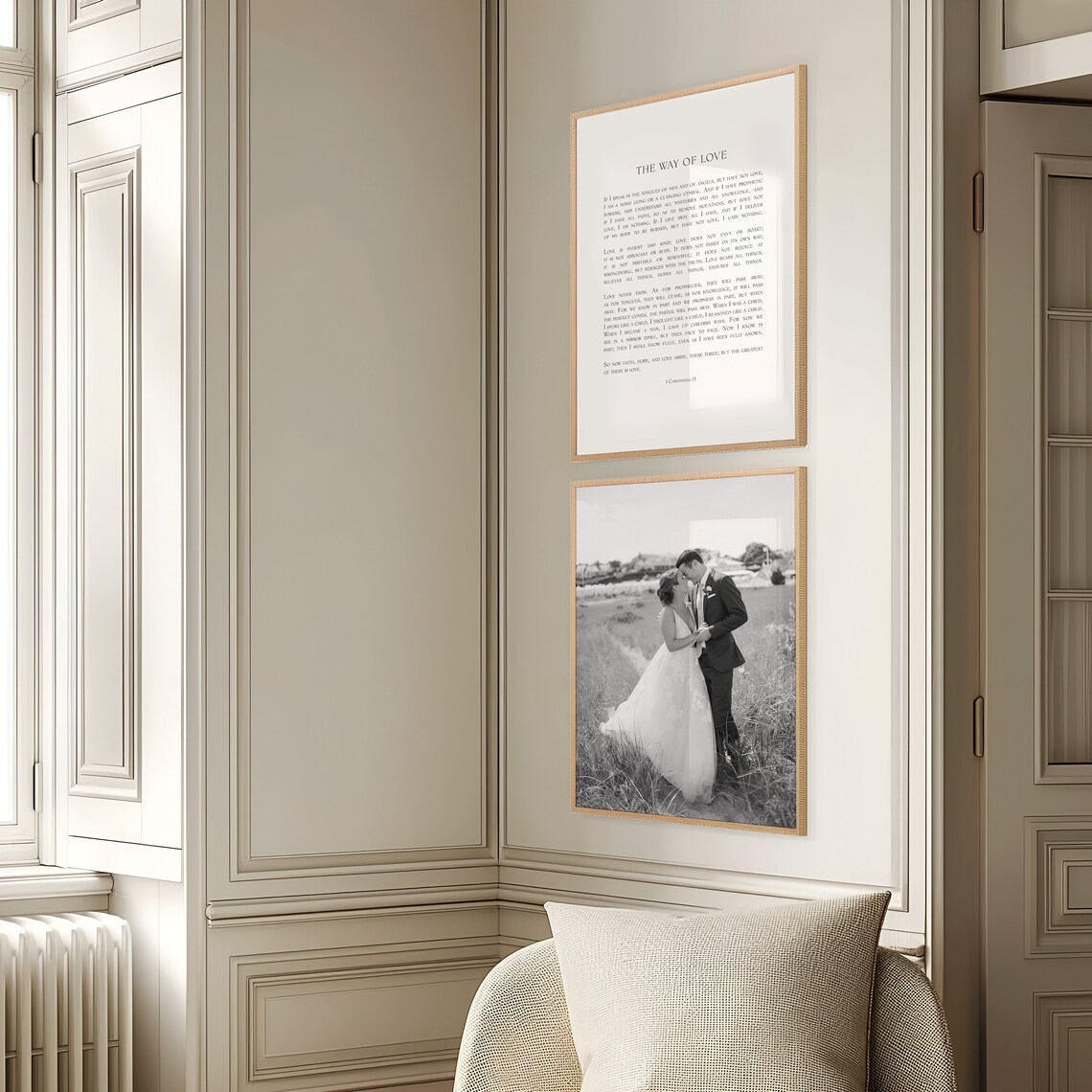 The Way Of Love 1 Corinthians 13 Wedding Photo Scripture Poster Set - Image 2