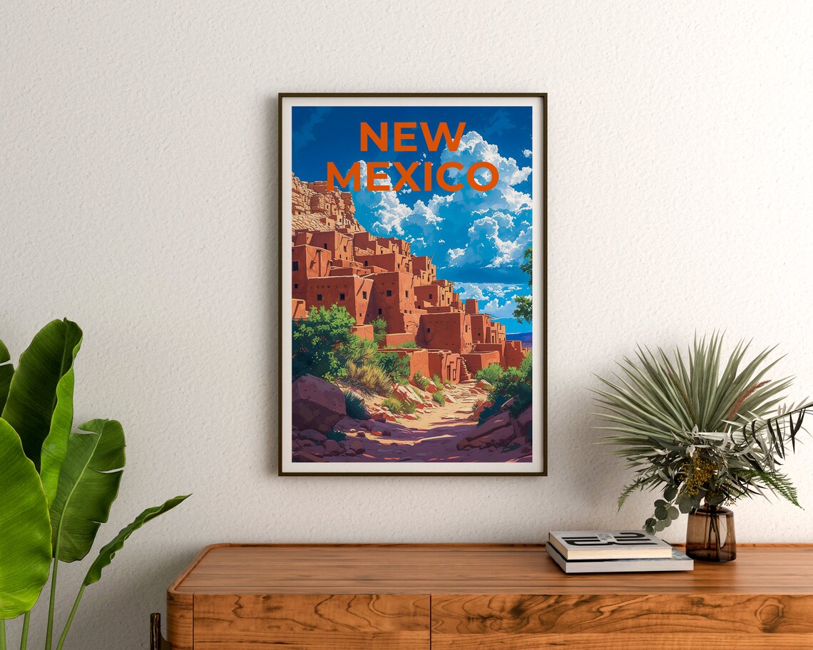 Taos, New Mexico Travel Poster, Wall Art Print - Image 3
