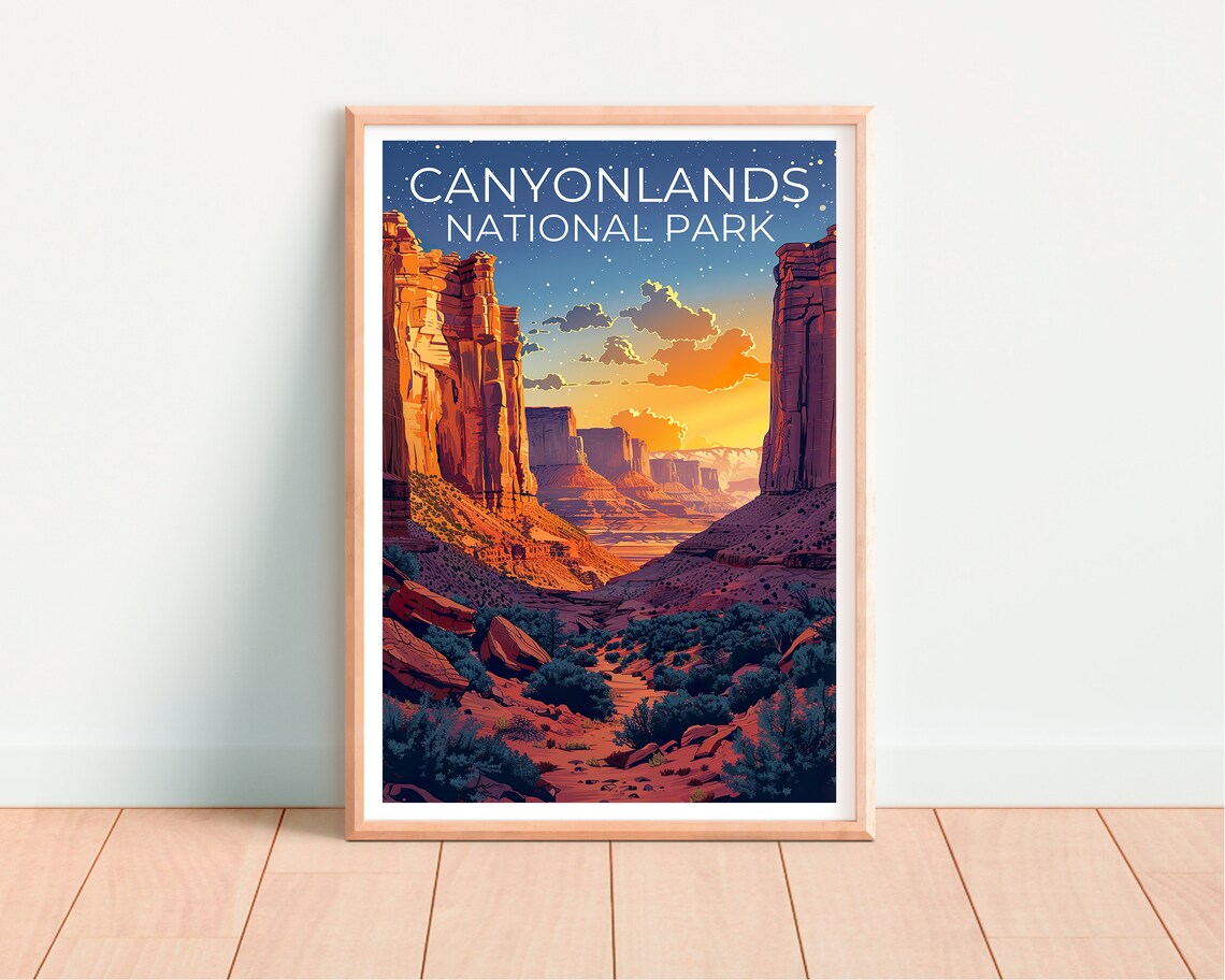 Canyonlands National Park Travel Poster, Utah Art - Image 4