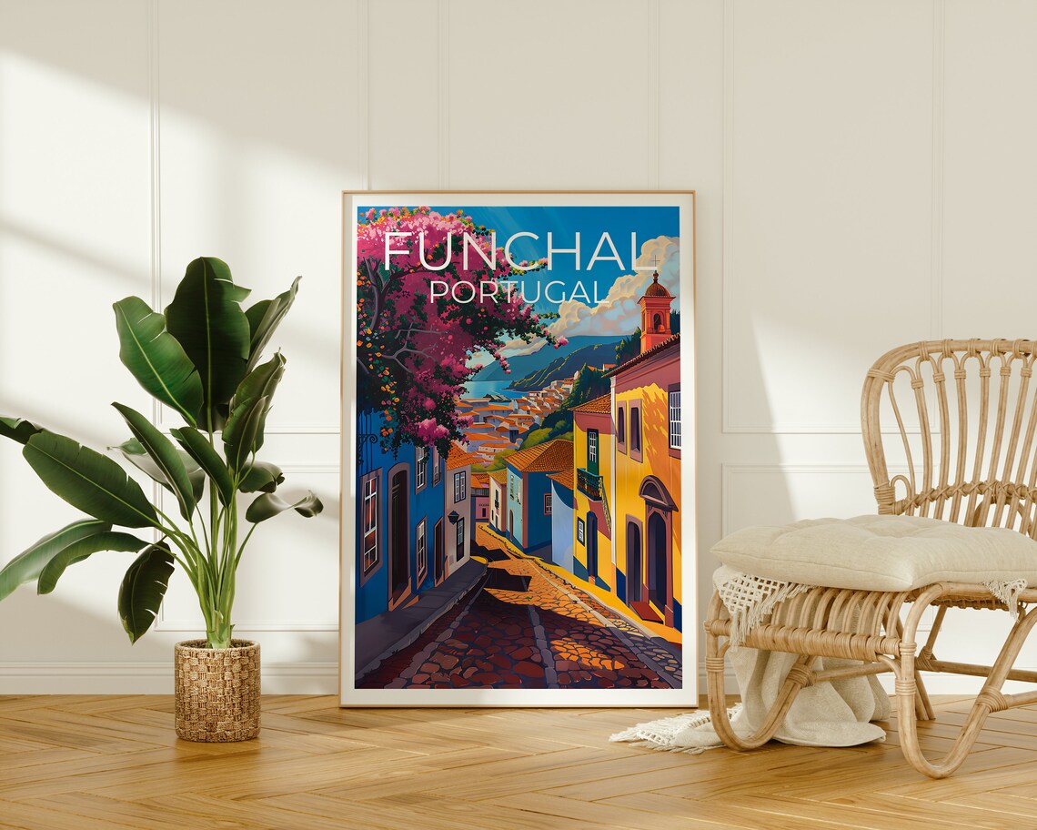 Funchal Travel Poster, Portugal Wall Art Print - Image 2