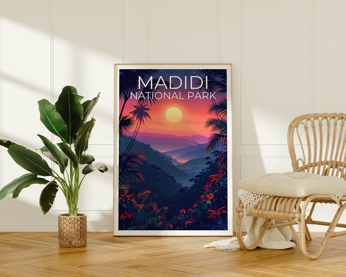Madidi National Park Bolivia Jungle Sunset Valley Travel Poster - Image 2