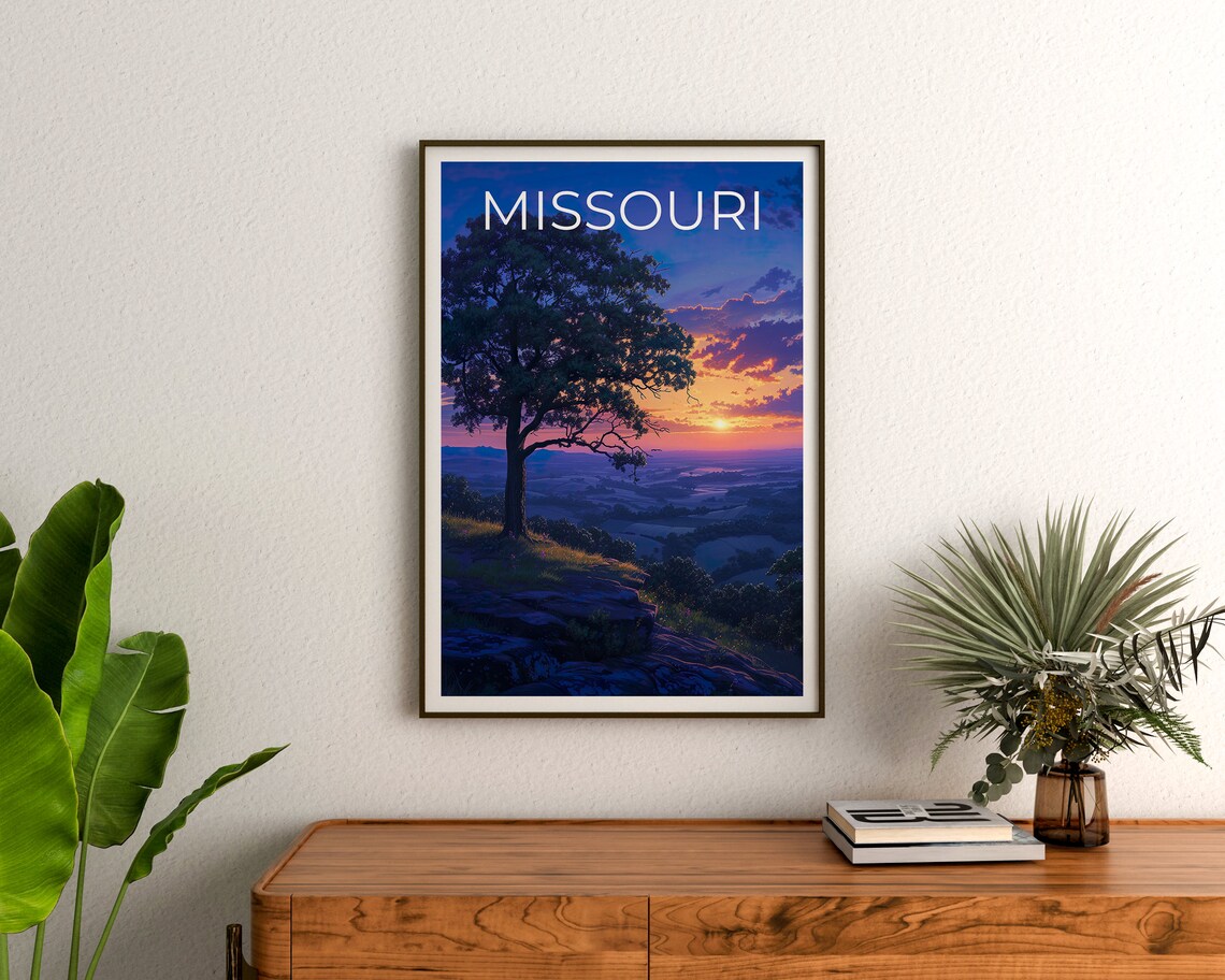 Missouri Travel Poster, Nature Landscape Art Print - Image 3