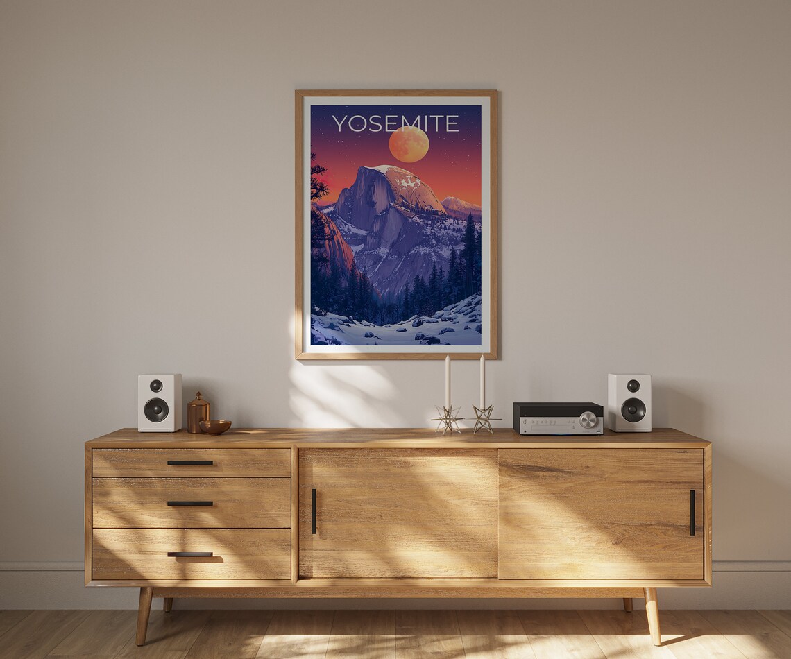 Yosemite National Park Half Dome Travel Poster - Image 2