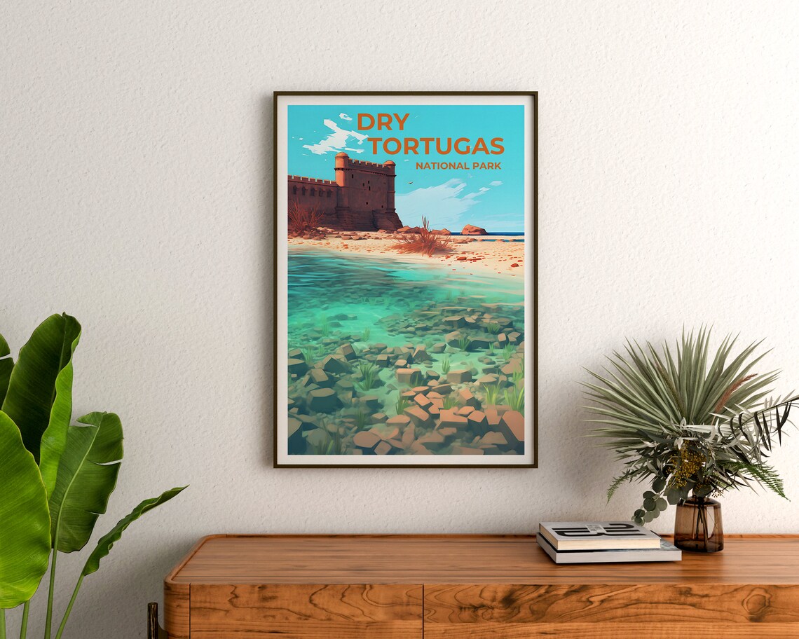 Dry Tortugas, Florida Travel Poster, Fort Jefferson - Image 3