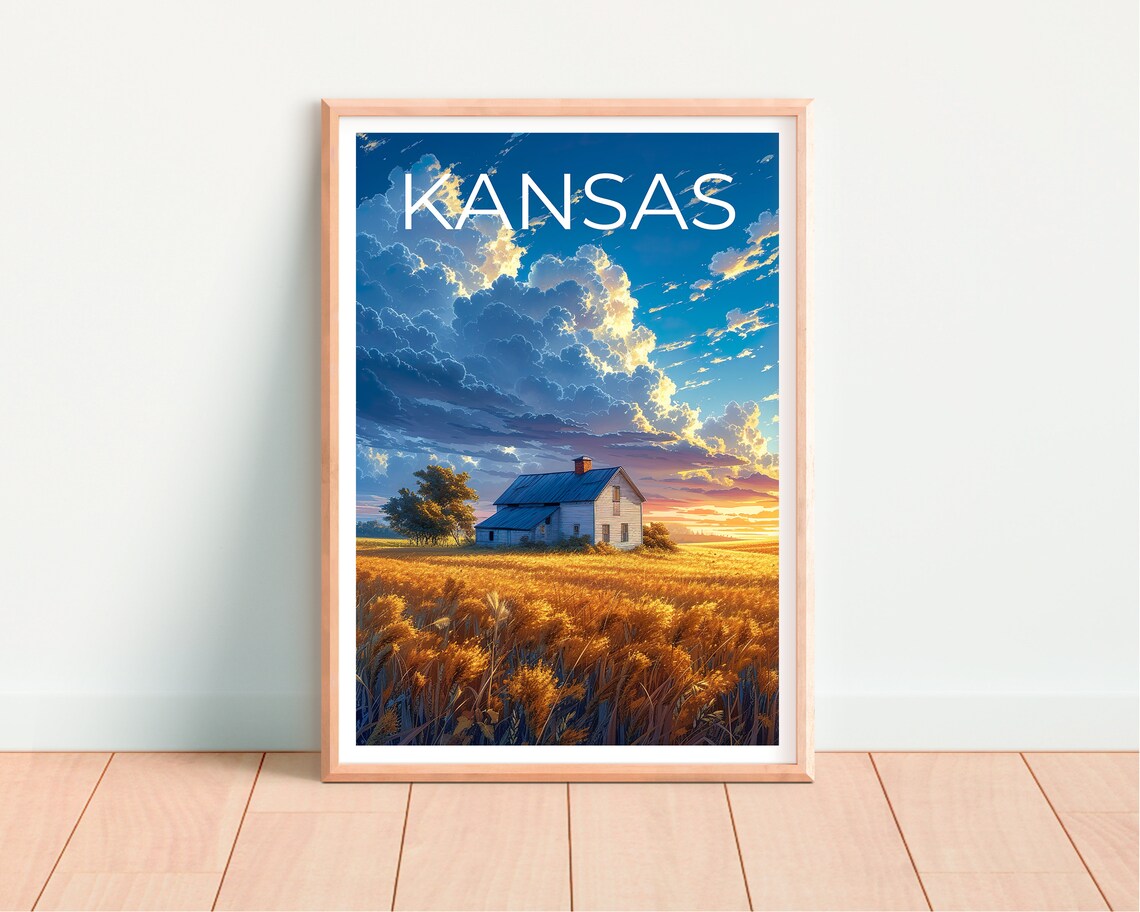 Kansas Travel Poster, Kansas Wall Art Print - Image 4