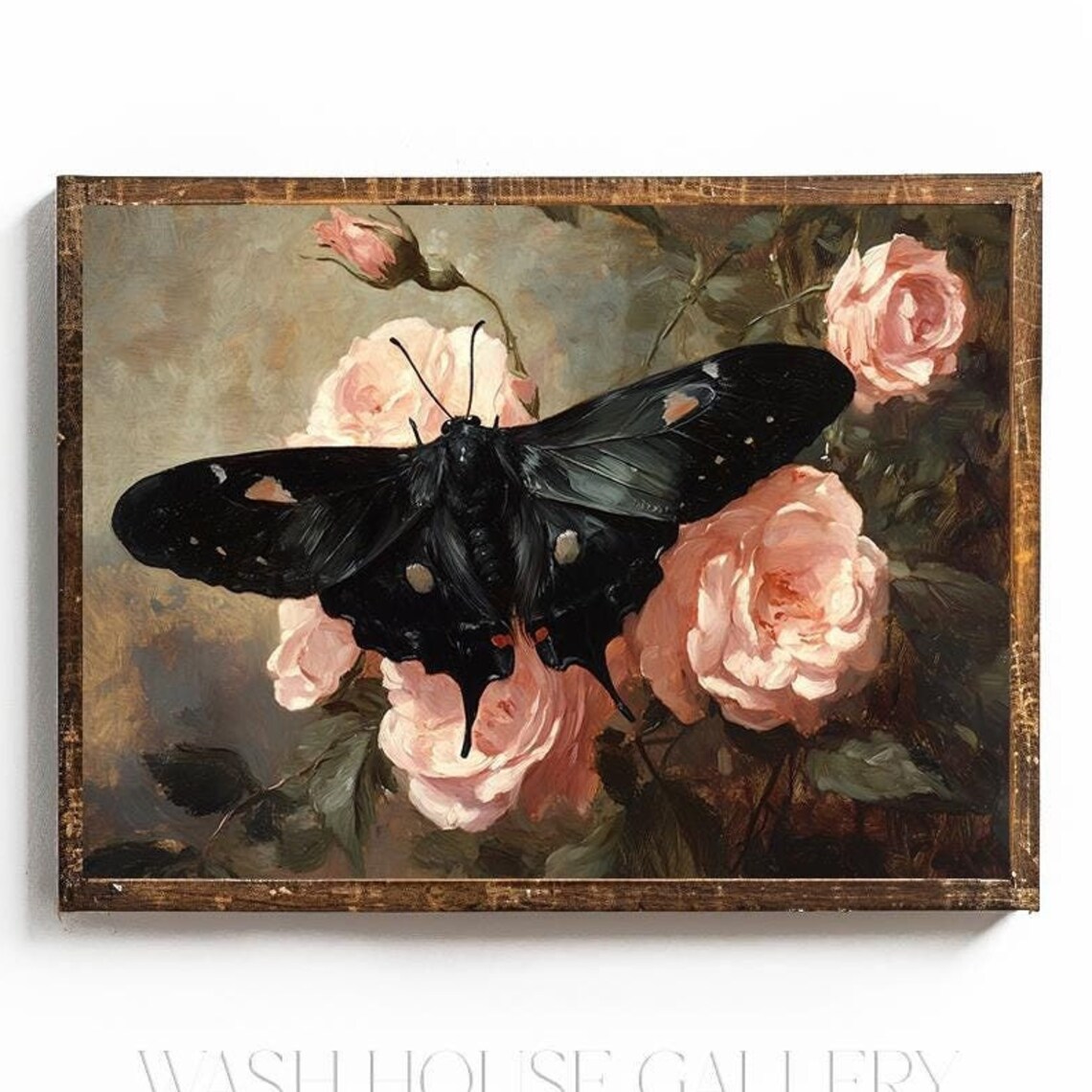 Cottagecore Moth Art Print, Dark Academia Decor