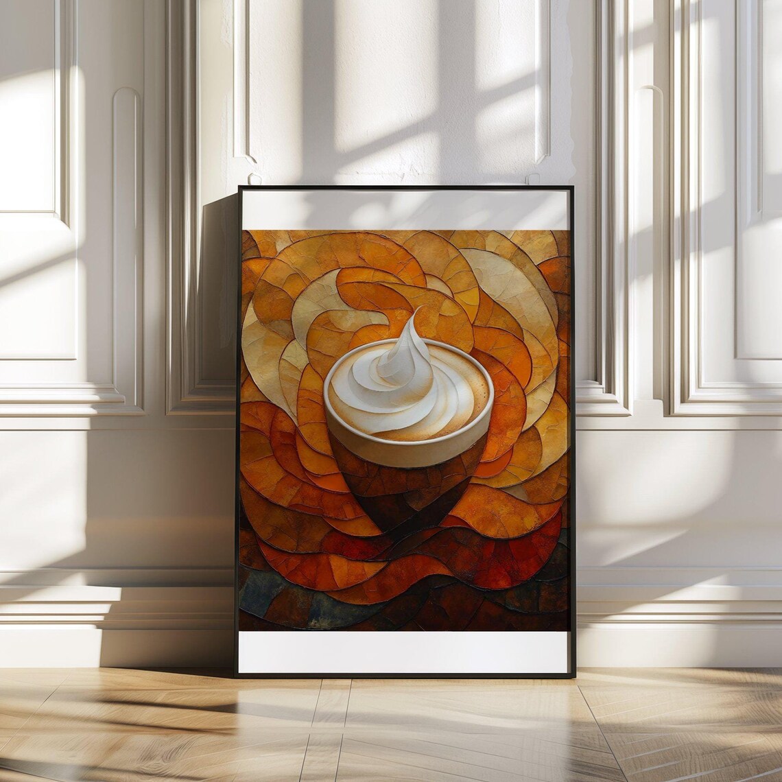 Coffee Art Print Latte Dcor Kitchen Wall Art Coffee Lover Gift Modern Wall Art Coffee Shop Dcor Barista Art Print Unframed