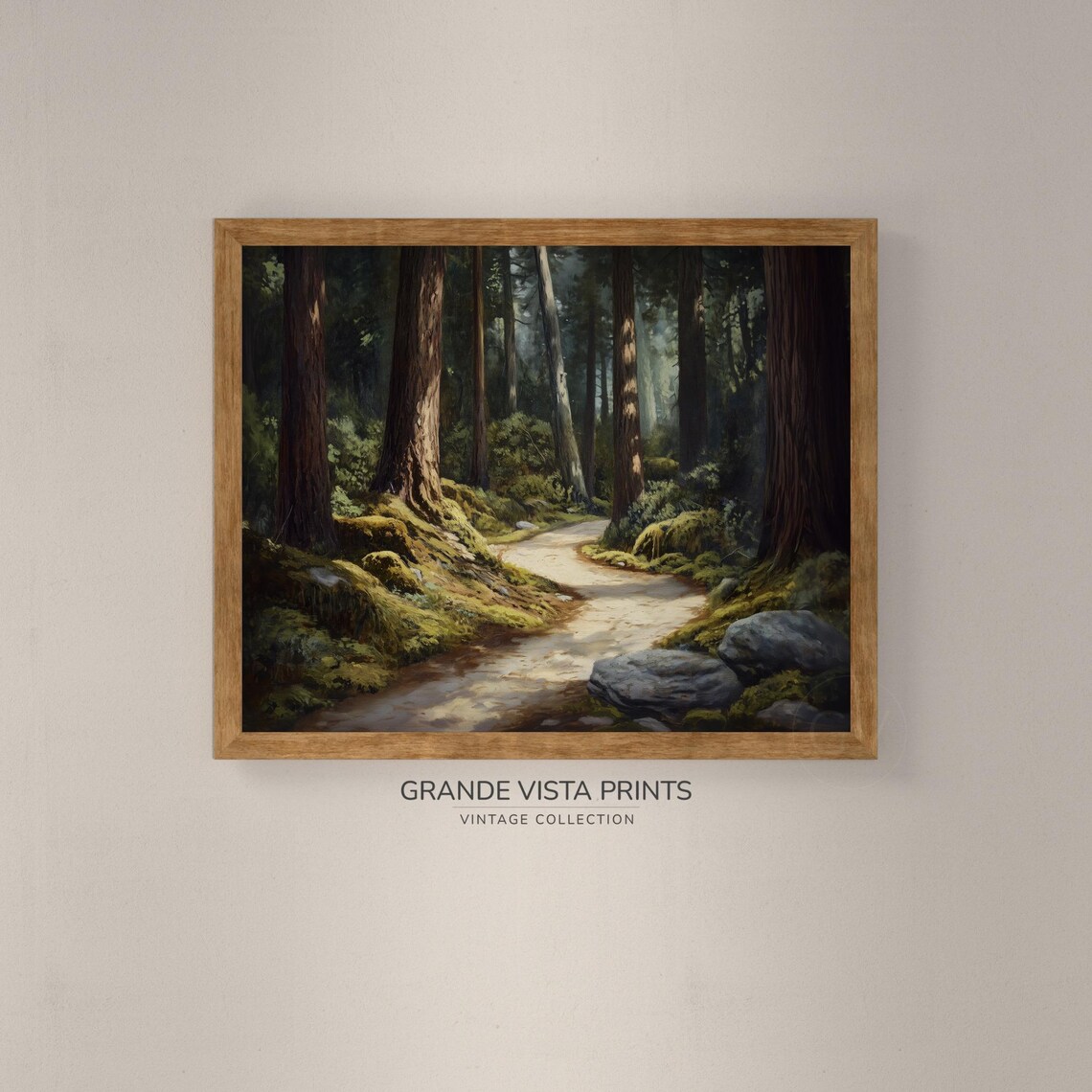 Forest Path Painting Wall Art Forest Landscape Painting Gv4803 - Image 4