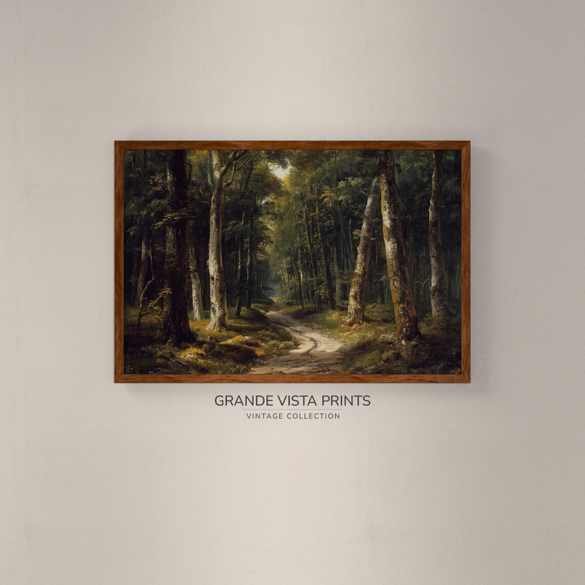 Deep Forest Path Landscape Painting Instant Forest Painting Wall Art Print Gv4016 - Image 2