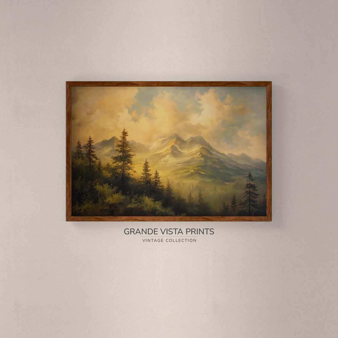 Mountain Forest Artwork Mountain Forest Landscape Painting Mountain Valley Wall Art Gv4359 - Image 2