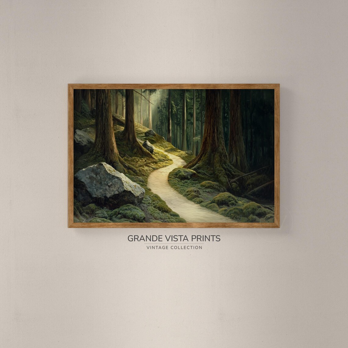 Forest Trail Wall Art Forest Landscape Painting Pine Forest Painting Gv4813 - Image 2