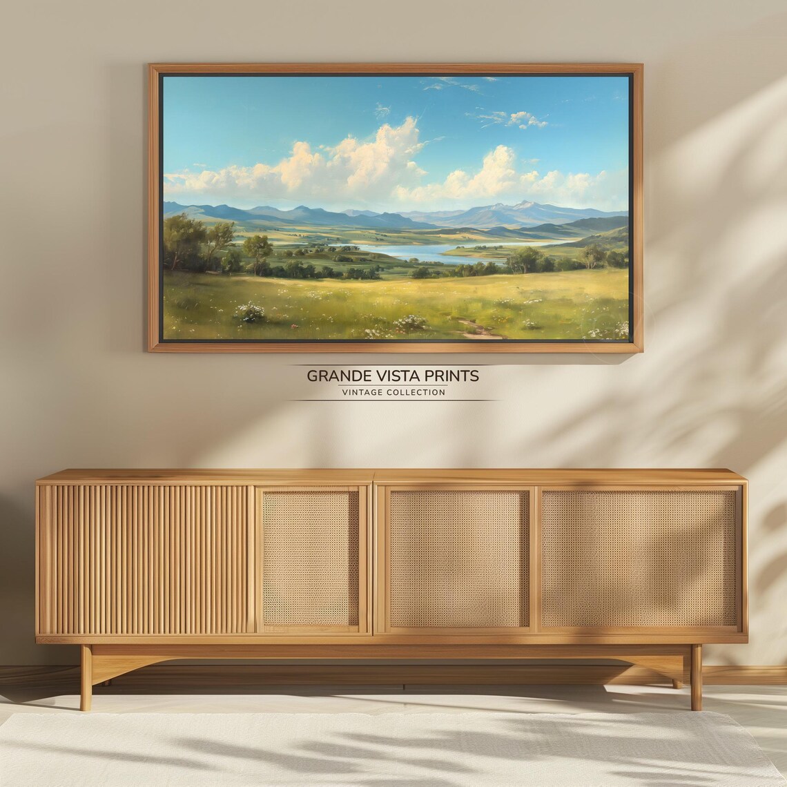 Spring Valley Landscape, River Valley Art Print - Image 4