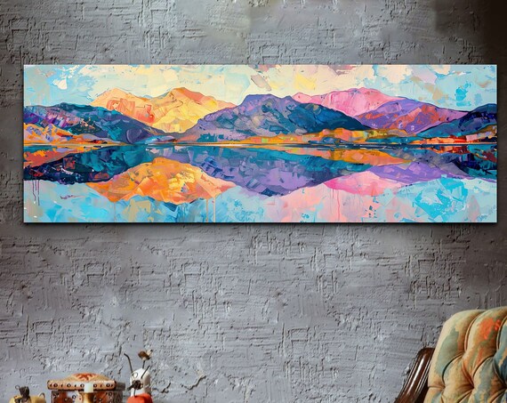 Mid Century Modern Mountain Art Print