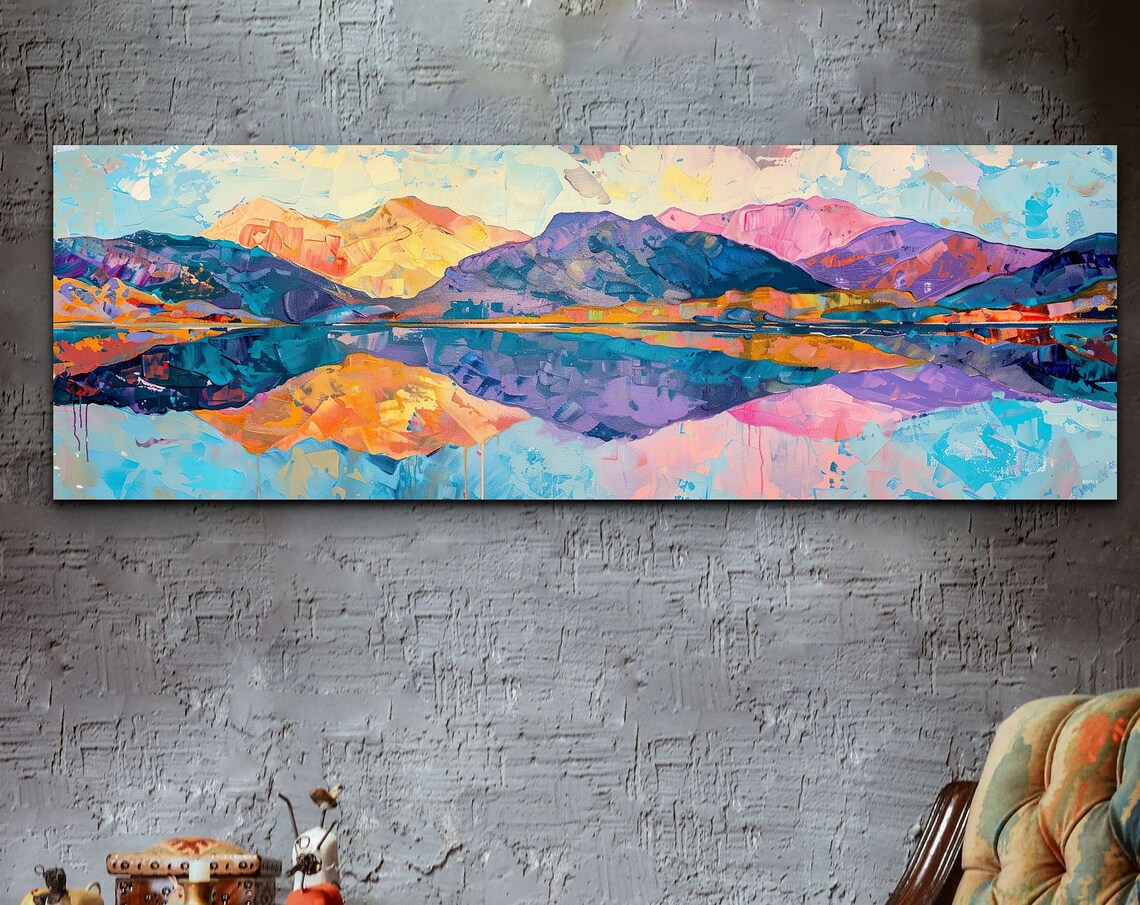 Mid Century Modern Mountain Art Print