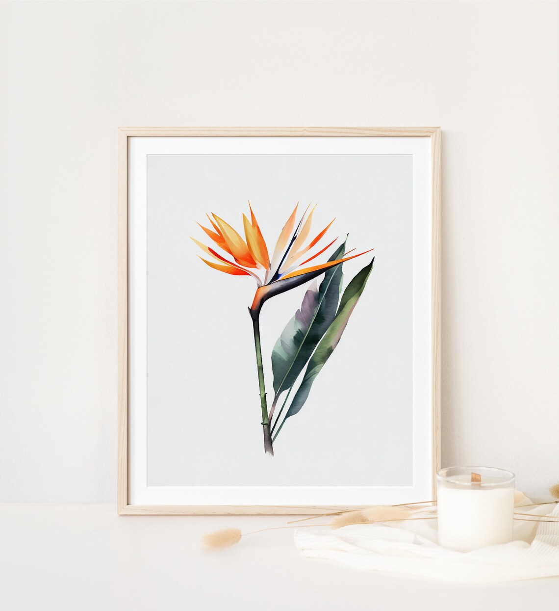 Bird of Paradise Watercolor Art Print, Boho Tropical - Image 2
