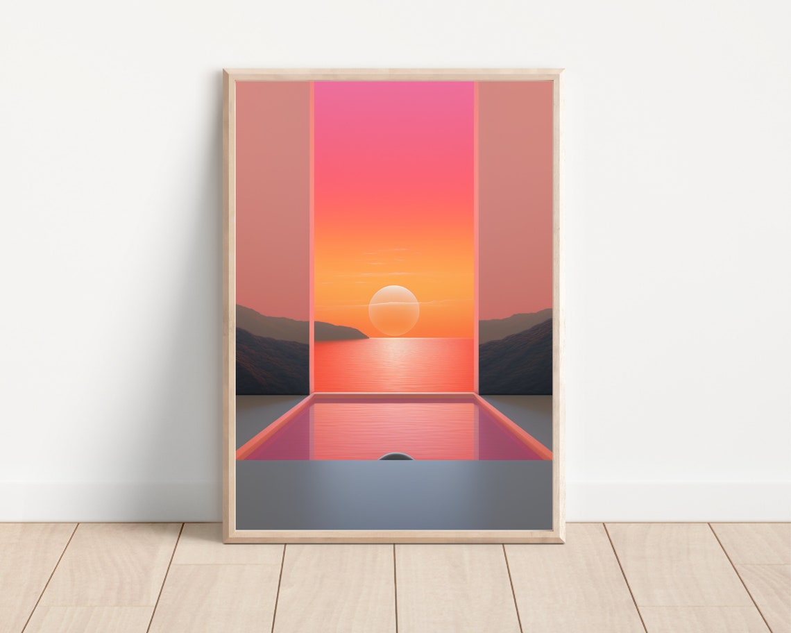Sunrise Island Print Hawaiian Sunrise Print Art Sunrise Wall Decor - Image 2