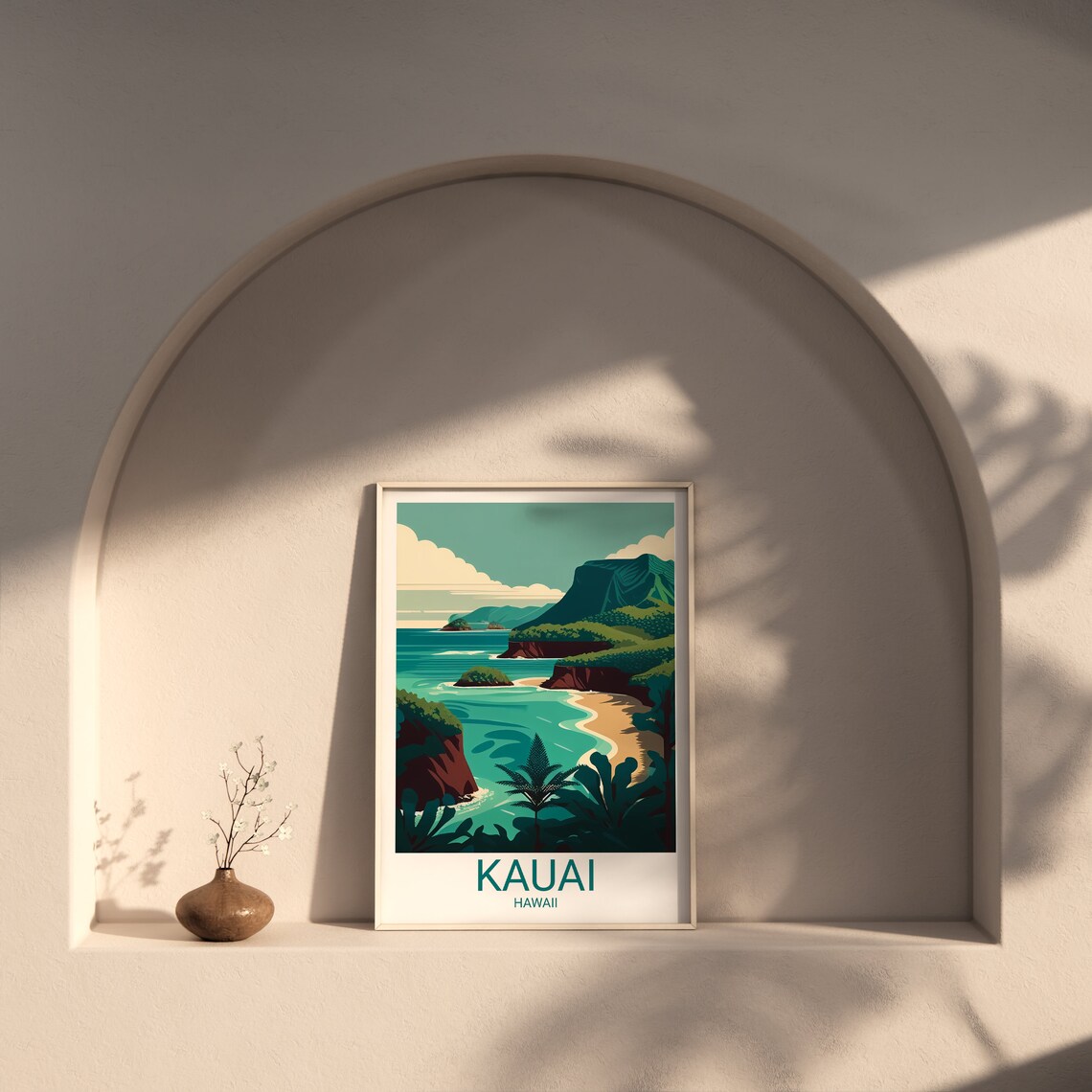 Kauai Hawaii Travel Poster, Minimal Art Print - Image 3