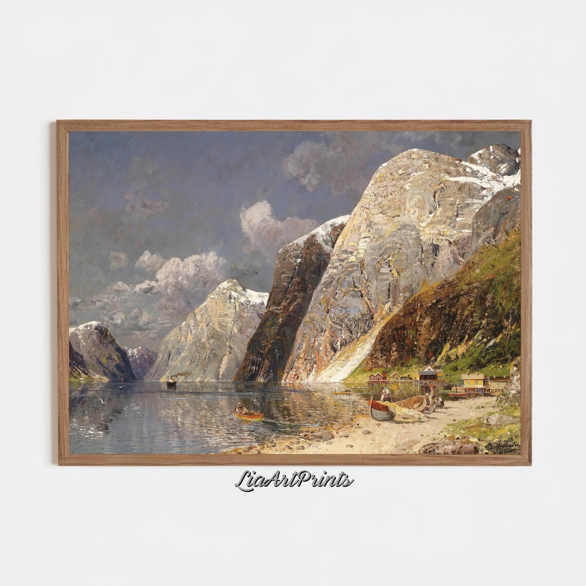 Vintage Mountain Landscape Wall Art Scenic Nature Rustic Travel Inspired Home Decor - Image 3