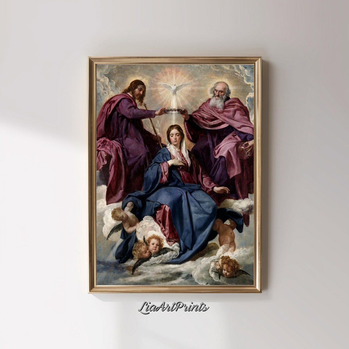 Coronation Of The Virgin Mary Diego Velazquez Spanish Baroque Poster - Image 3