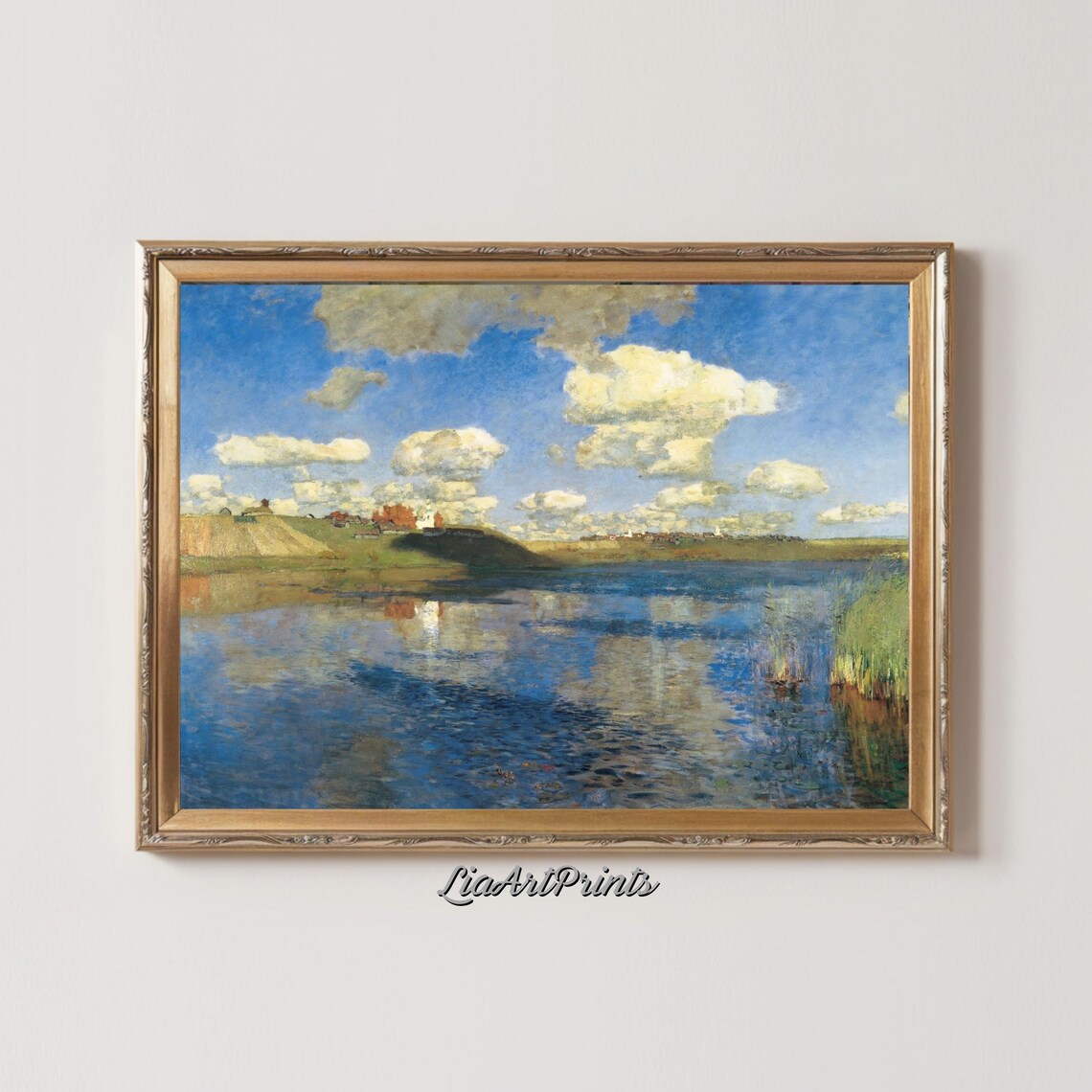 Pastoral Scenic Landscape Art Print, Tranquil River - Image 2