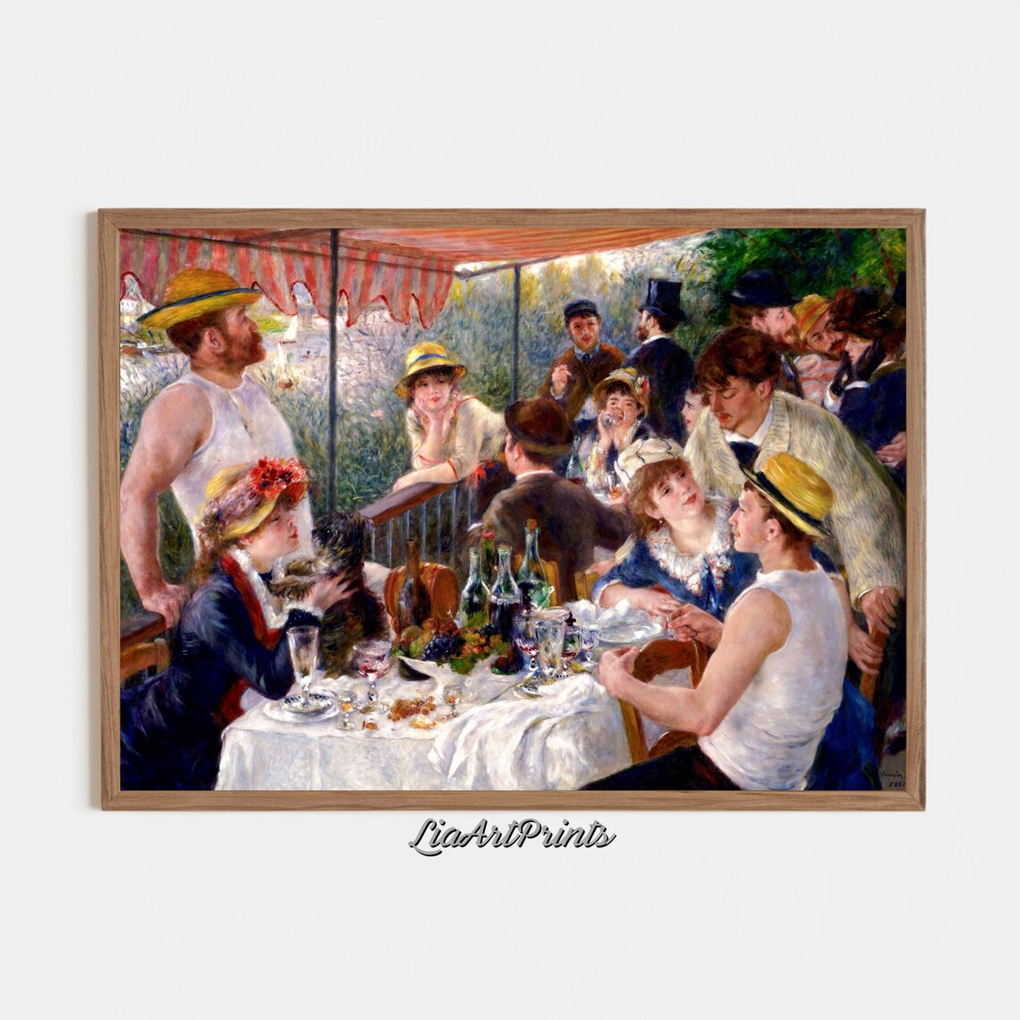 Renoir Luncheon Of The Boating Party Friends Table Impressionist Poster - Image 3