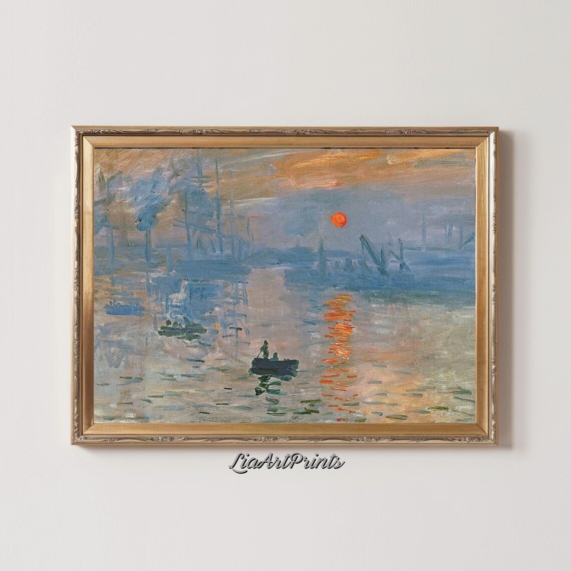 Impression Sunrise Harbor Claude Monet Classic Impressionist Painting Poster - Image 2