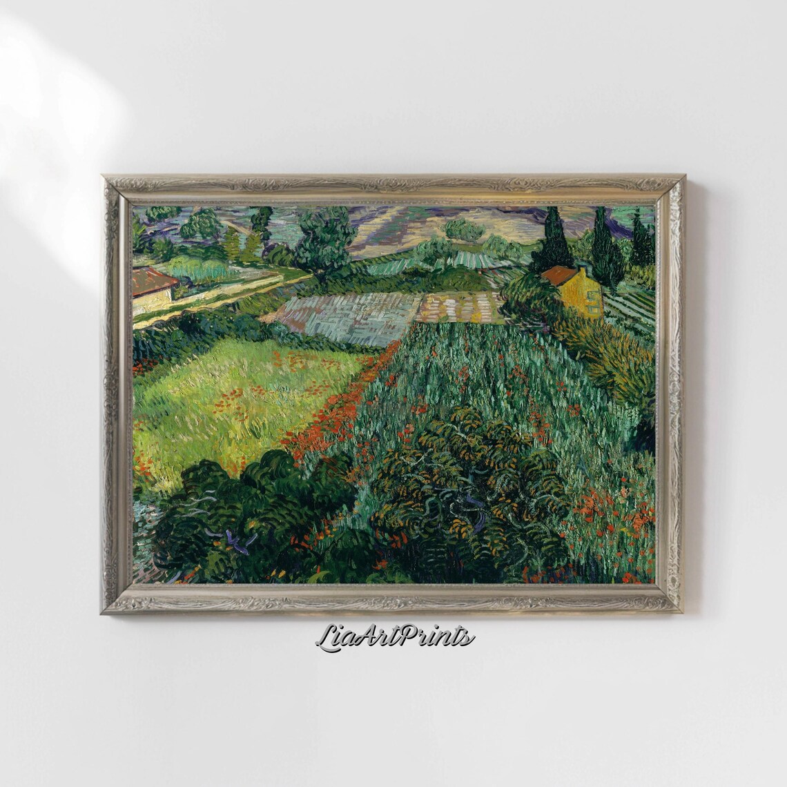 Van Gogh Inspired Landscape, Vibrant Countryside Scene - Image 4
