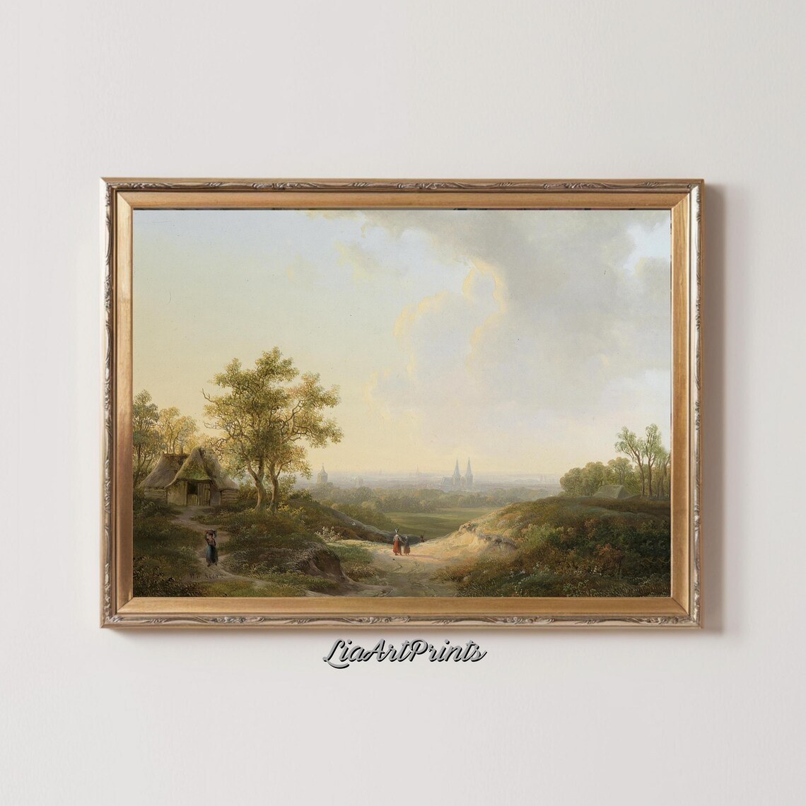 Pastoral Landscape, Serene Countryside Art Print - Image 2