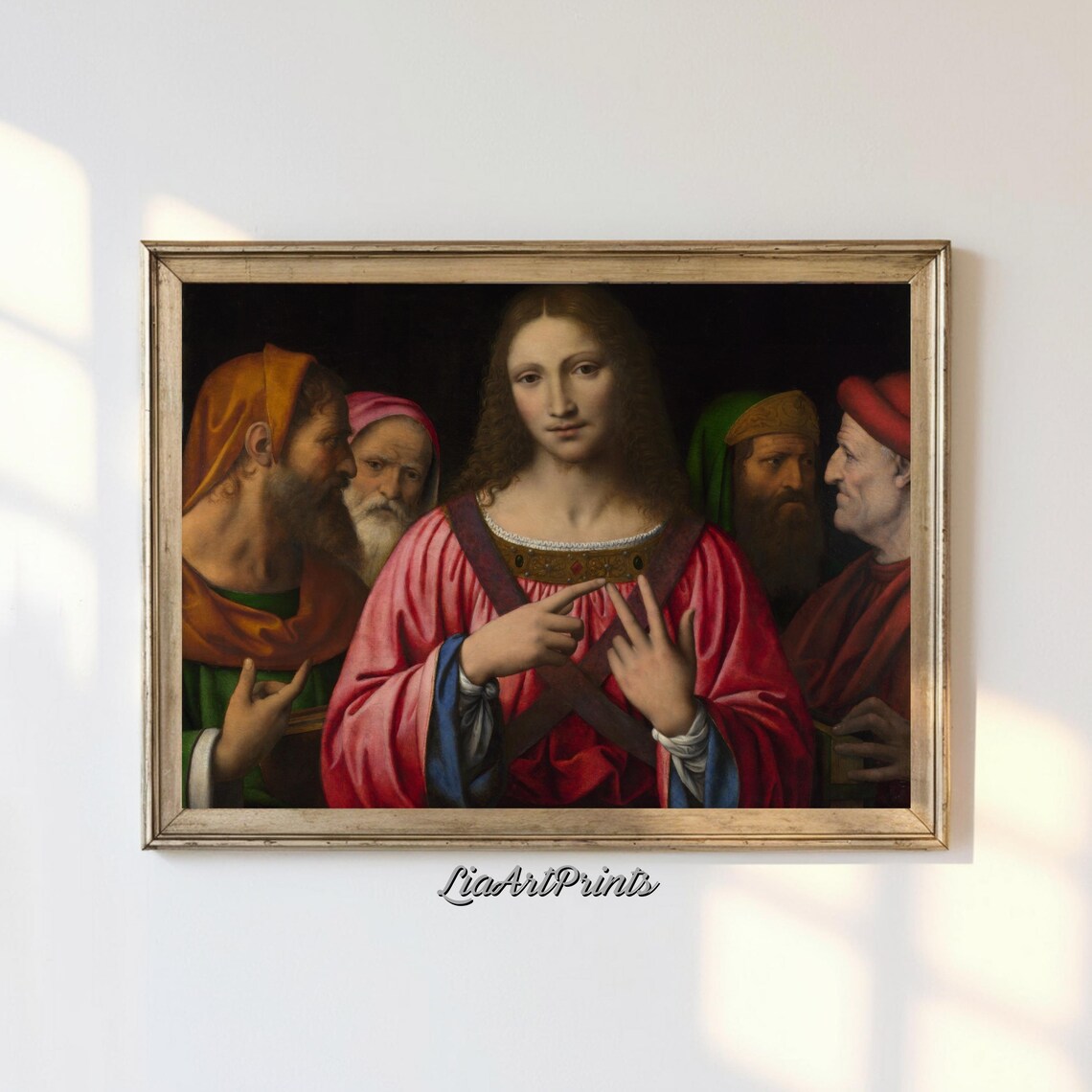 Christ Among The Doctors Renaissance Biblical Scene Elders Debate Poster