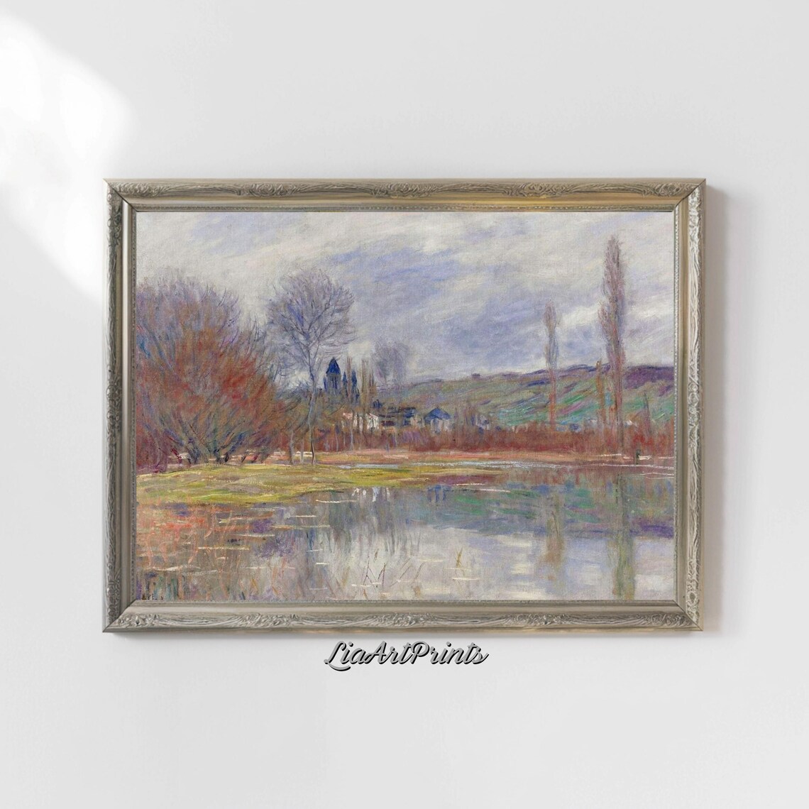 Tranquil River Scene, Serene Pastoral Landscape - Image 5