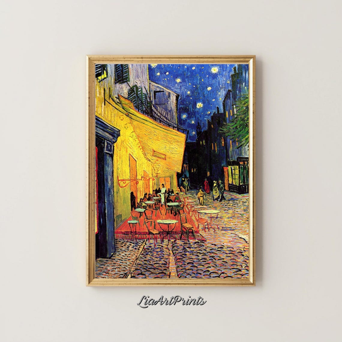 Vincent van Gogh Cafe Terrace at Night Starry Sky Arles Art Poster - Image 4
