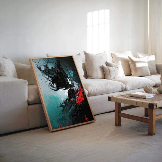 Expressionist Woman In Wind Acrylic Oil Artwork Vibrant Hues Glossy Texture Maximalist Style Colorful