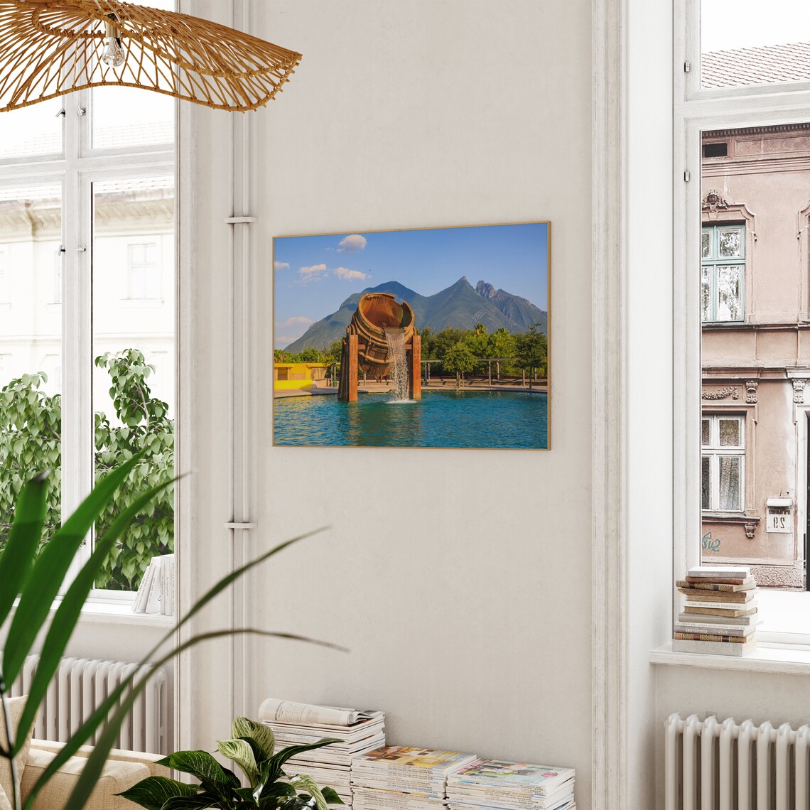 Monterrey Mexico Fundidora Park Fountain Mountain View Photo Poster - Image 3
