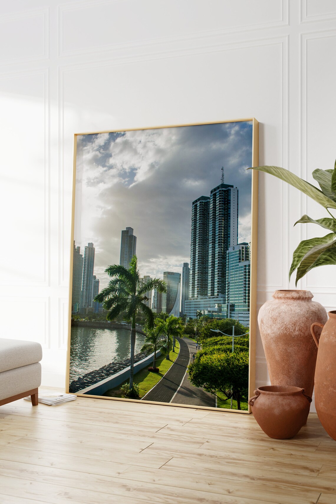 Panama City Travel Poster, Real Photo City View - Image 2