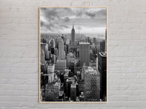 Black And White New York City Travel Poster