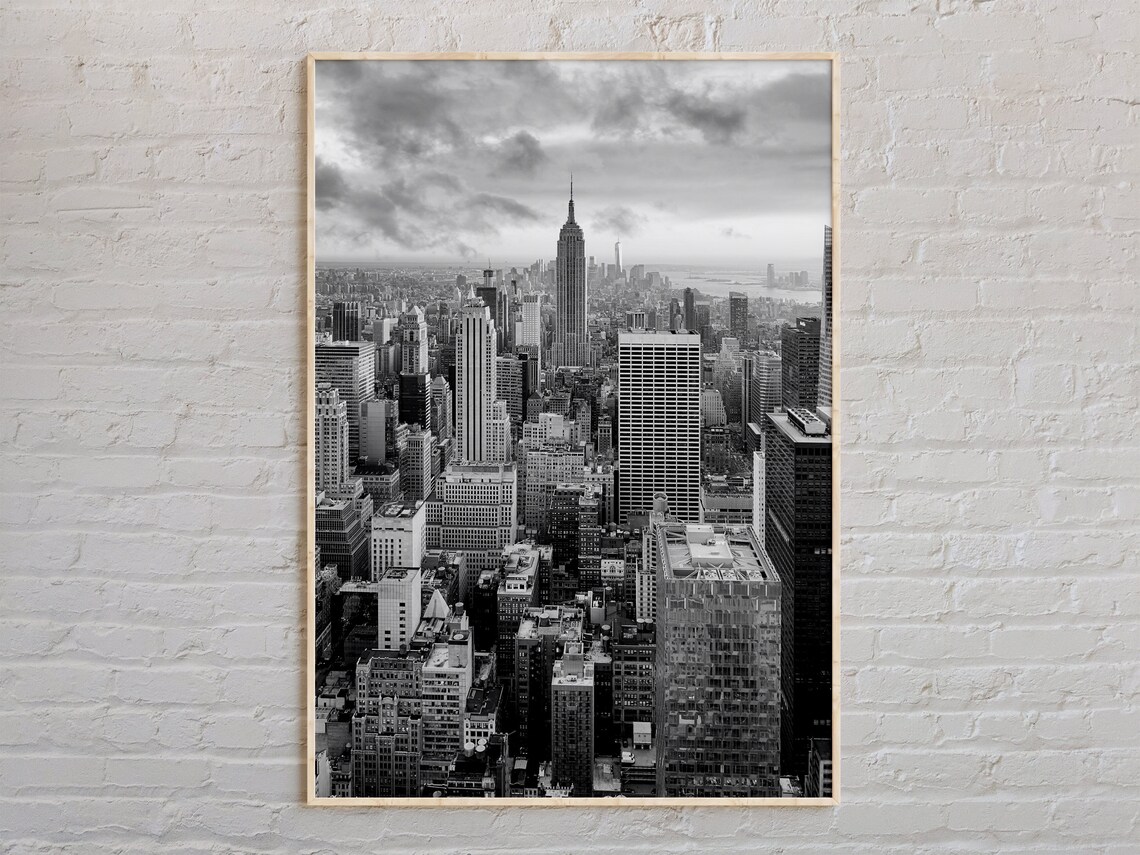 Black And White New York City Travel Poster